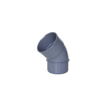 Coude Crearplast en PVC gris - Femelle-Femelle - 45° - 32 - Inhogar