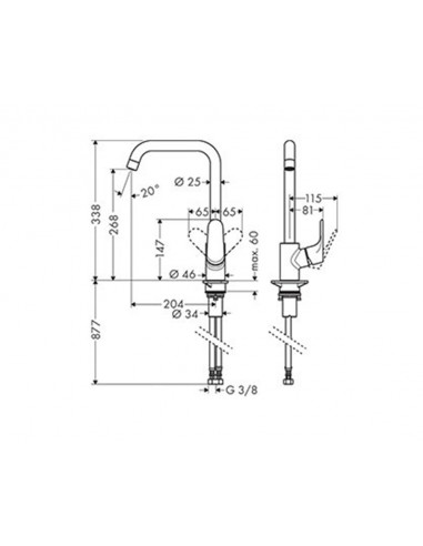 Grifo de fregadero Focus 31820000 de Hansgrohe