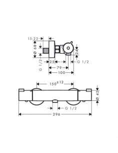 Grifo de ducha termostático Ecostat 1001 CL visto 13211000 de Hansgrohe 2