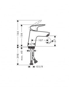 Grifo de lavabo Logis de Hansgrohe 2