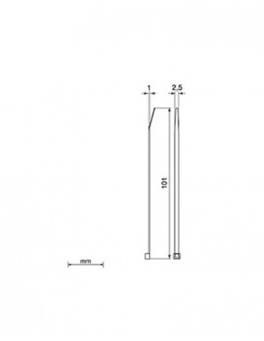 Brida detectable azul Unex 2221DT 2.5mm x 101mm.Bolsa de 200 unidades