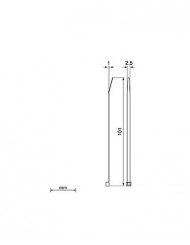 Brida detectable azul Unex 2247DT 4.8mm x 287mm.Bolsa de 100 unidades
