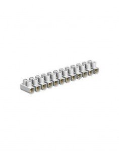Regleta de conexión 4 mm blanca