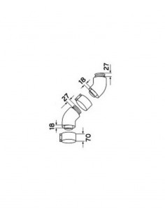 Juego 2 codos 60/100 X 45º para calderas de condensación de Vaillant 2