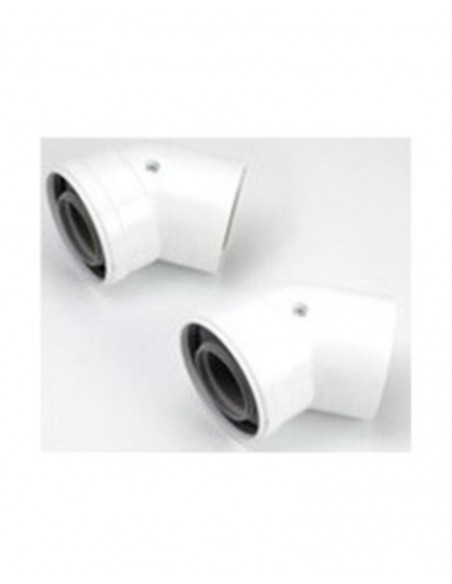 Juego 2 codos 60/100 X 45º para calderas de condensación de Vaillant Juego 2 codos 60/100 X 45º para calderas de condensación de Vaillant