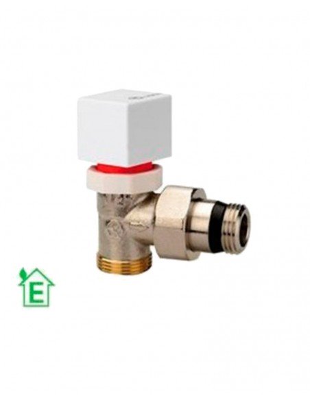 Llave escuadra de 1/2"termostatizable para radiador con bicono de Orkli