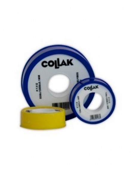 Rollo cinta teflón PTFE 12m X 12mm X 0.10mm de Collak Rollo cinta teflón PTFE 12m X 12mm X 0.10mm de Collak