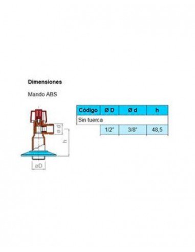 Llave escuadra America 1/2"X3/8" de Standard/Comap