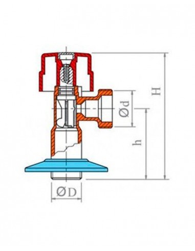Llave de lavadora América 1/2"X3/4" de Standard Hidráulica