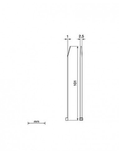 Brida blanca Unex 2221. 2.5mm x 101mm. Bolsa 200unds.