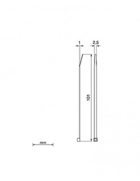 Brida blanca Unex 2221. 2.5mm x 101mm. Bolsa 200unds.