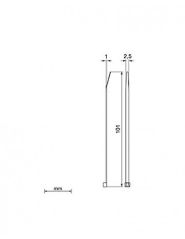 Brida negra Unex 2221-0. 2.5mm x 101mm. Bolsa 200unds.