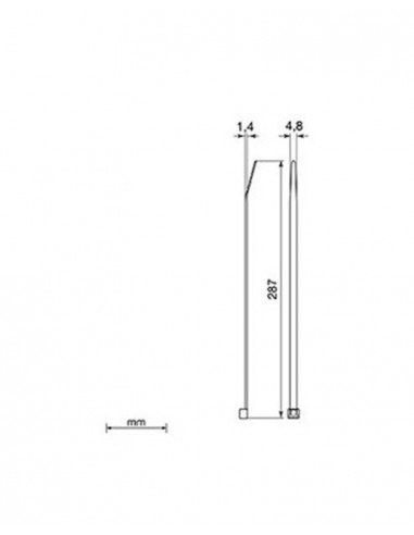 Brida blanca Unex 2247. 4,8mm x 287mm. Bolsa 100unds.