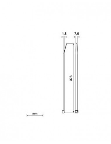 Brida blanca Unex 2273. 7.6mm x 376mm. Bolsa 100unds.