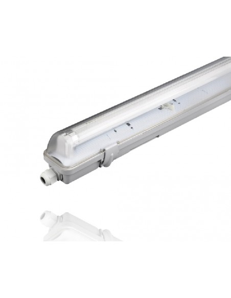 Boîtier étanche pour tube LED Roblan T8 : 1 tube - 120cmt - Inhogar