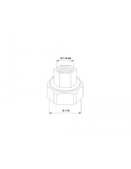 Juego de racores de fundición para bomba de calefacción  de Grundfos Juego de racores de fundición para bomba de calefacción  de Grundfos