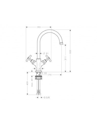 Grifo de lavabo bimando AXOR MONTREUX 16502000 de Hansgrohe