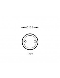 Tapa para caja redonda diámetro con garras de Famatel 2