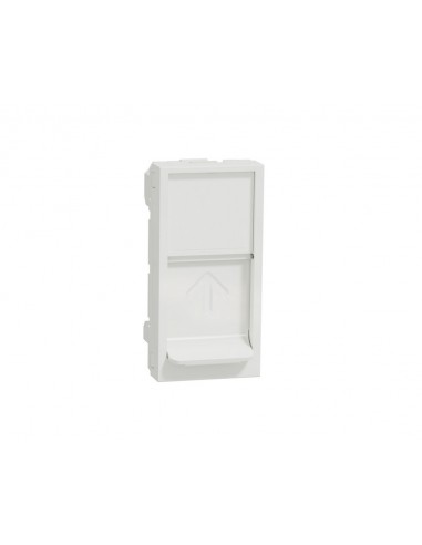 Carátula RJ45 estrecha blanco polar compatible Keystone NU946018 de Schneider