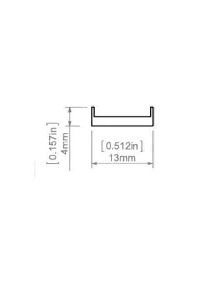 Difusor para perfiles Led HS de Klus Difusor para perfiles Led HS de Klus