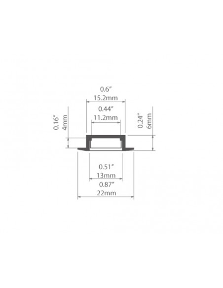 Perfil de empotrar para tira led de Klus Perfil de empotrar para tira led de Klus