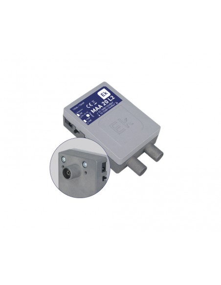 MAA 20 L2 amplificador de apartamento de 1 entrada y 2 salidas de Ekselans MAA 20 L2 amplificador de apartamento de 1 entrada y 2 salidas de Ekselans