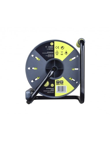 Enrollacable alargador de 25metros 3 enchufes Schuko IP44 16A de Luceco