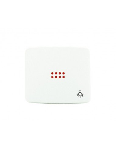 Niessen Arco Series couvercle de bouton-poussoir de lumière avec viseur - Alpine White - Inhogar